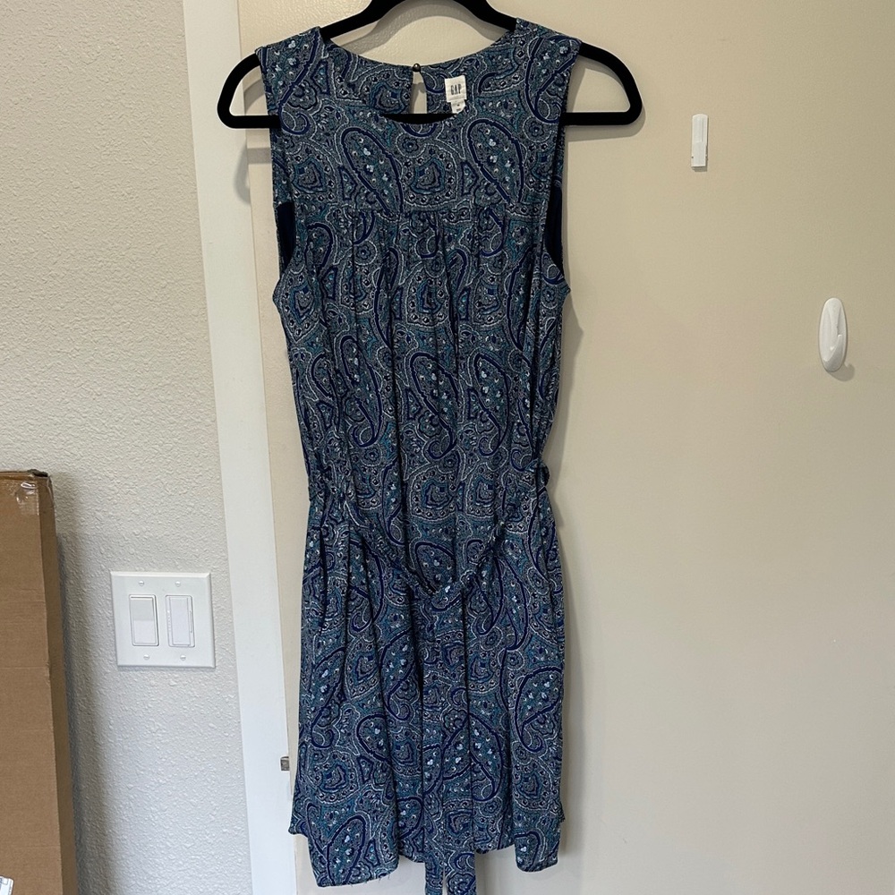 GAP Blue Paisley Midi Dress